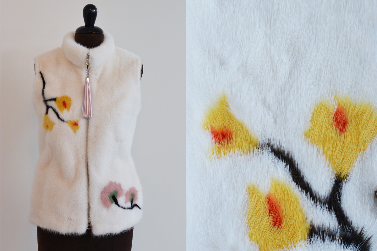 Gilet pelliccia bianco