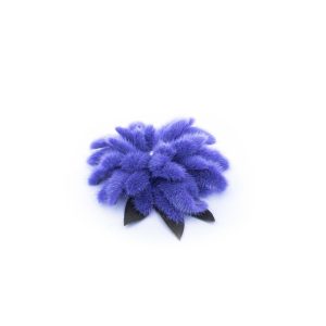 Spilla a fiore in visone lilla