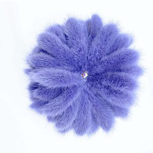 Spilla a fiore Calliope in visone viola