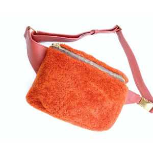 Marsupio Tancredi in montone riciclato mattone